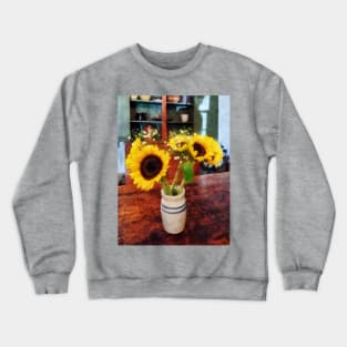 Sunflowers - Vase of Sunflowers Crewneck Sweatshirt